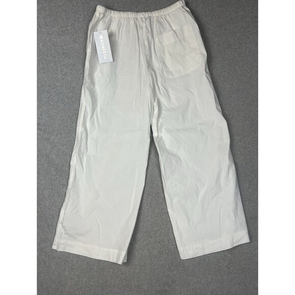 Athleta Paradise Mid Rise Wide Leg Pant For Women,  Size M, Petite White - Picture 7 of 11